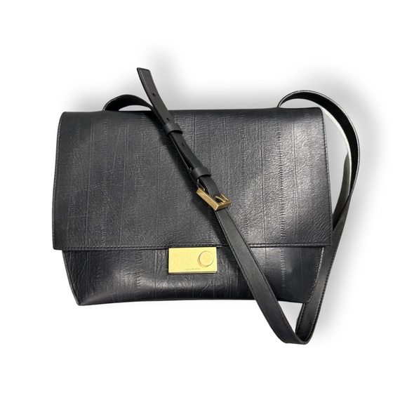 [ ALLSAINTS ] Harley Eel Embossed Leather Crossbody Bag w: luxe Clasp : … - Picture 4 of 9